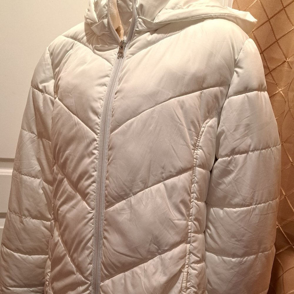 White Winter Bubble White Jacket Large - image 8